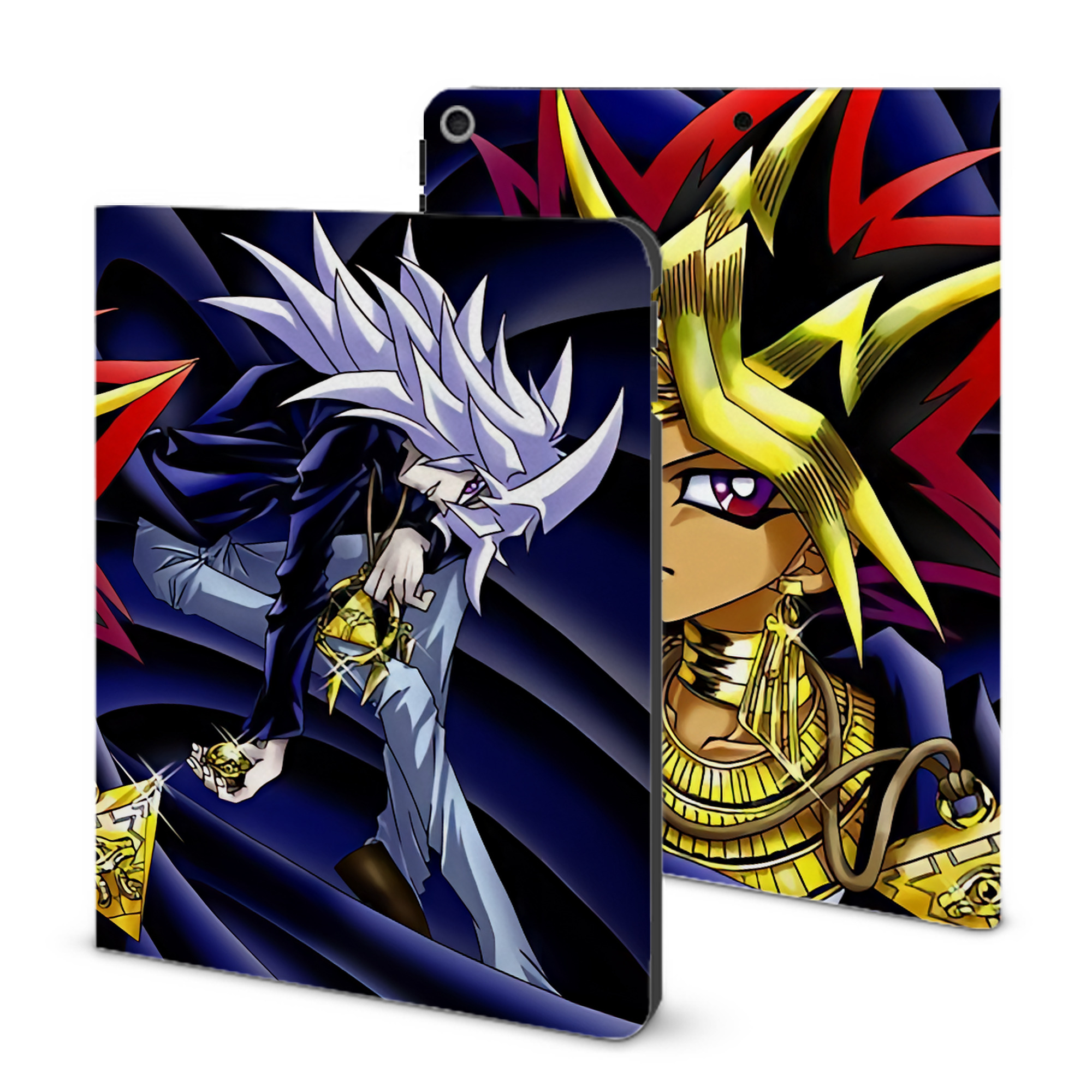 （画像用） 遊☆戯☆王 Yu-Gi-Oh! IPad ケース ブック型 PUレザー TPU 耐衝撃 軽量 薄型 ペン収納なし 全面保護 IPad 各モデル対応